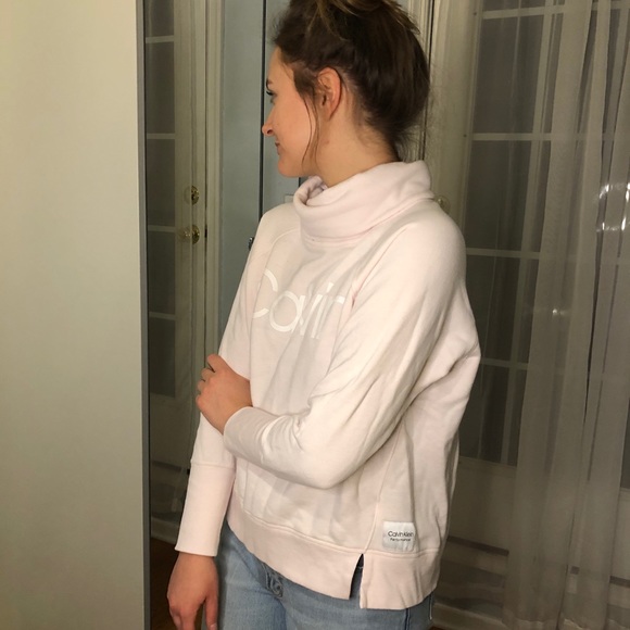 Pink Calvin Klein Cowl Neck Sweatshirt - Picture 2 of 5